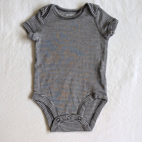 carter's 2-pack gray cotton short sleeve bodysuit diaper shirt bundle 3 months - Picture 3 of 7